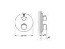 GROHE Duscharmatur Grohtherm 43 mm, Chrom