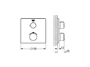 GROHE Duscharmatur Grohtherm 43 mm, Chrom