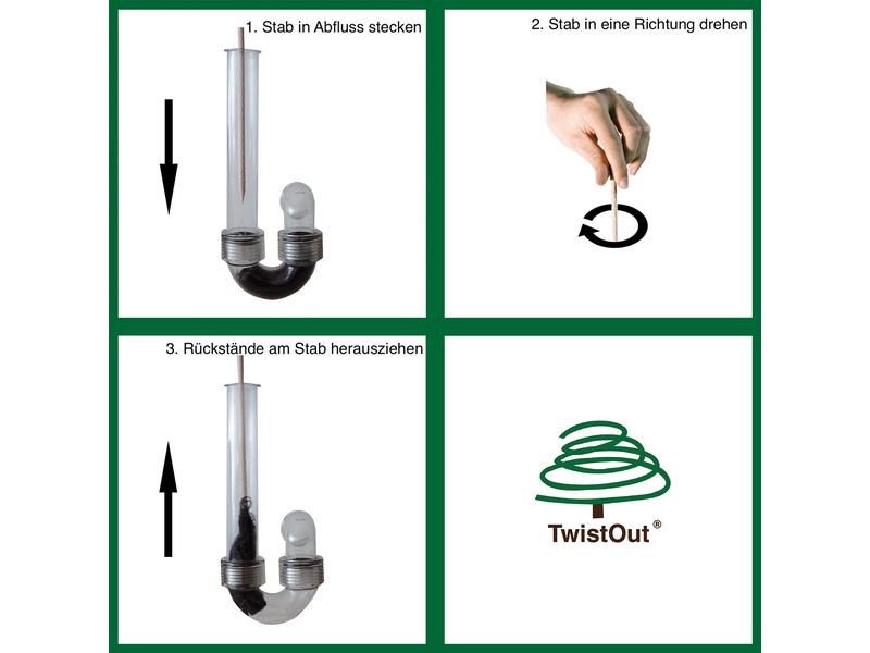 TwistOut Abflussstab Twistout 8er Packung