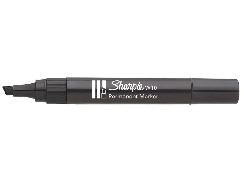 Sharpie Permanent-Marker W10 1.5 / 3.5 mm Keilspitze, Schwarz