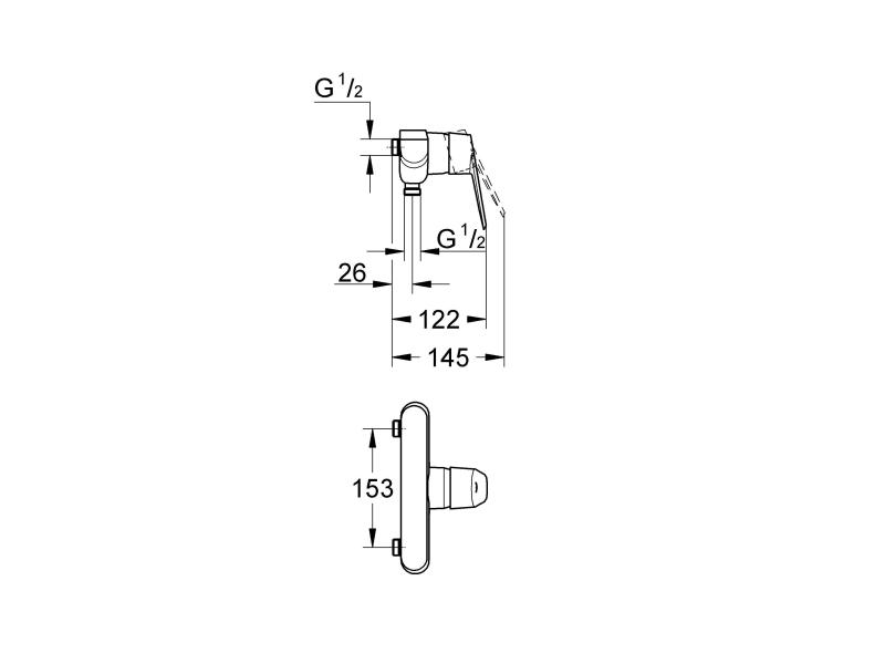 GROHE Thermostat Eurodisc Cosmopolitan 1/2, Chrom