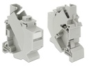 Delock Hutschienenhalter Keystone mit Staubschutz