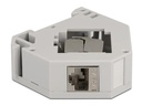 Delock Hutschienenhalter mit Keystone Modul RJ45 Buchse Cat.6A LSA