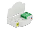 Delock LWL Anschlussdose für Hutschiene 2x SC/LC weiss
