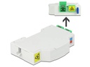 Delock LWL Anschlussdose für Hutschiene 2x SC/LC weiss