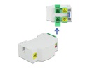 Delock LWL Anschlussdose für Hutschiene 4x SC/LC weiss