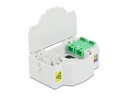 Delock LWL Anschlussdose für Hutschiene 4x SC/LC weiss