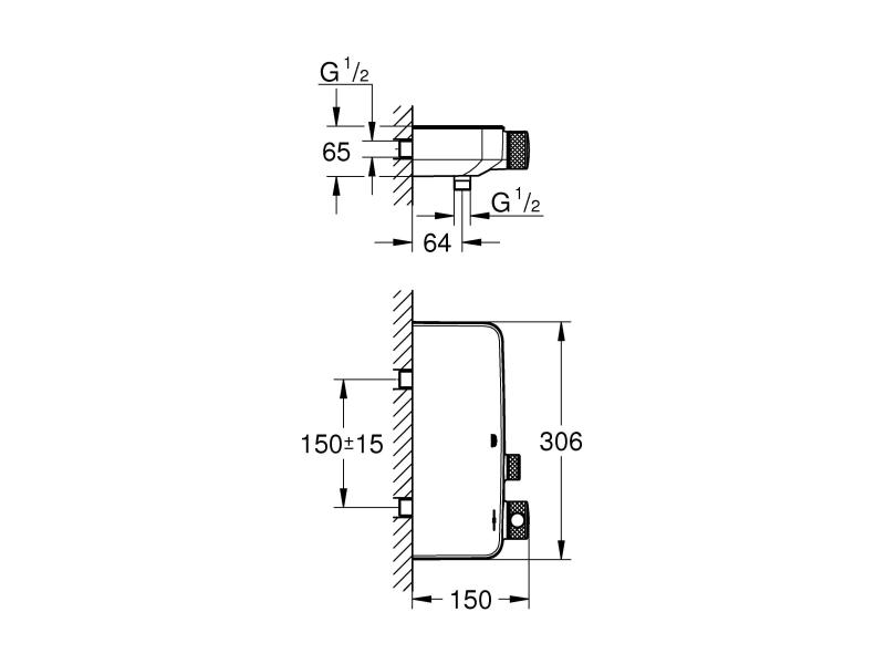 GROHE Thermostat Grohtherm SmartControl 1/2, Chrom
