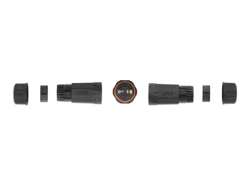 Delock Verbindungsmuffe IP68, 2 Pin, 4.5 - 7.5 mm schwarz
