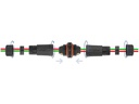 Delock Verbindungsmuffe IP68, 2 Pin, 4.5 - 7.5 mm schwarz