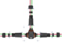 Delock Verbindungsmuffe IP68, T-Stück, 2 Pin, 4.5 - 7.5 mm schwarz