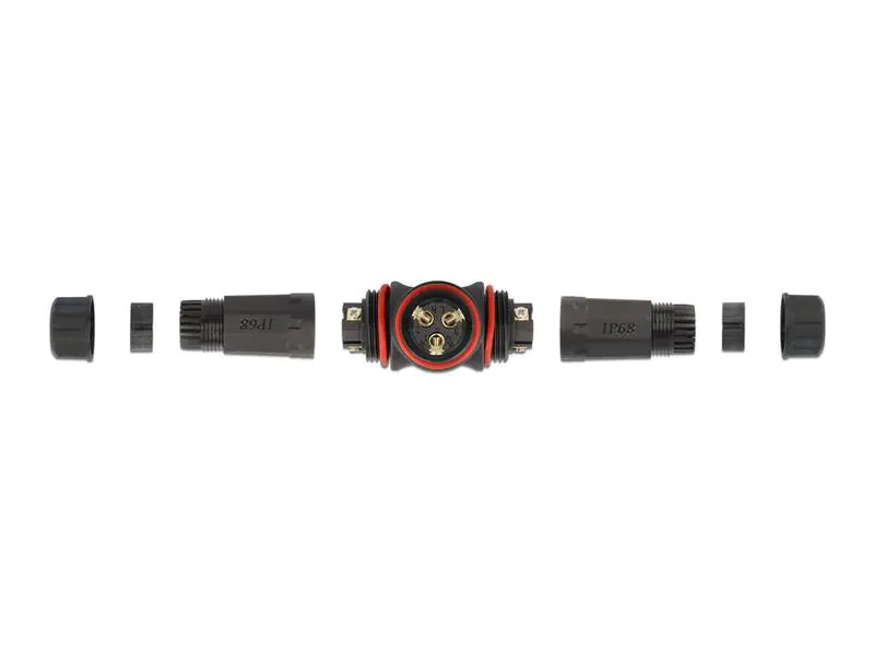 Delock Verbindungsmuffe IP68, T-Stück, 3 Pin, 4.5 - 7.5 mm schwarz