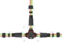 Delock Verbindungsmuffe IP68, T-Stück, 3 Pin, 4.5 - 7.5 mm schwarz