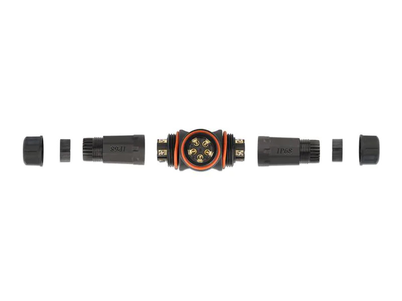 Delock Verbindungsmuffe IP68, T-Stück, 5 Pin, 4.5 - 7.5 mm schwarz
