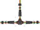 Delock Verbindungsmuffe IP68, T-Stück, 5 Pin, 4.5 - 7.5 mm schwarz