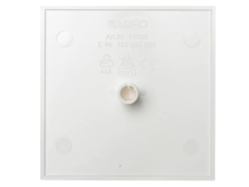 AGRO Deckenrosette Ø 86 mm quadratisch