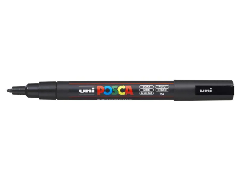 Uni Permanent-Marker POSCA 0.9-1.3 mm Schwarz