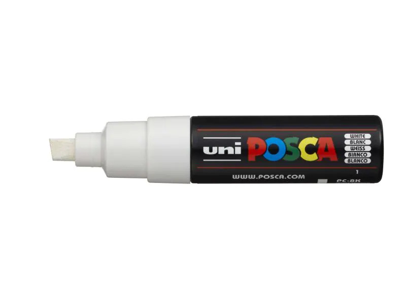 Uni Permanent-Marker POSCA 8 mm Weiss