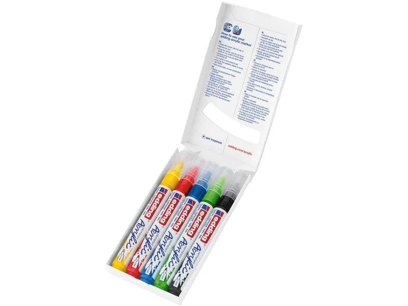 edding Acrylmarker 5100 Basic, 5 Stück