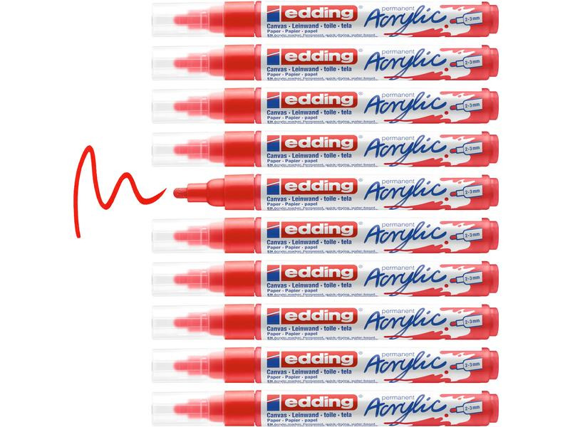 edding Acrylmarker 5100 Medium, Rot