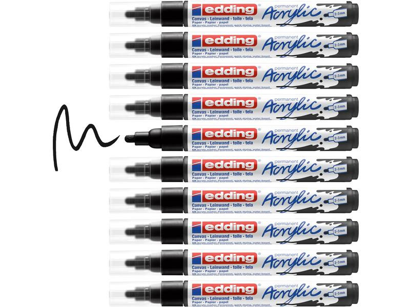 edding Acrylmarker 5100 Medium, Schwarz