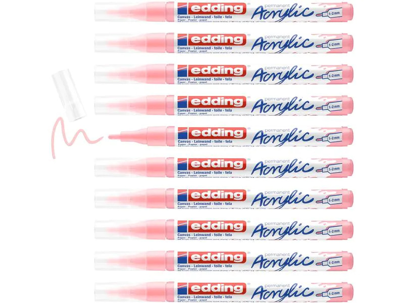 edding Acrylmarker 5300 Fein, Hellrosa