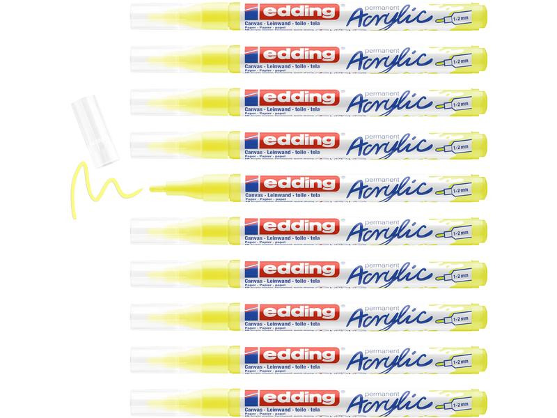 edding Acrylmarker 5300 Fein, Neongelb