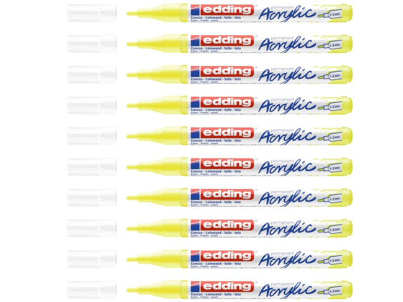edding Acrylmarker 5300 Fein, Neongelb