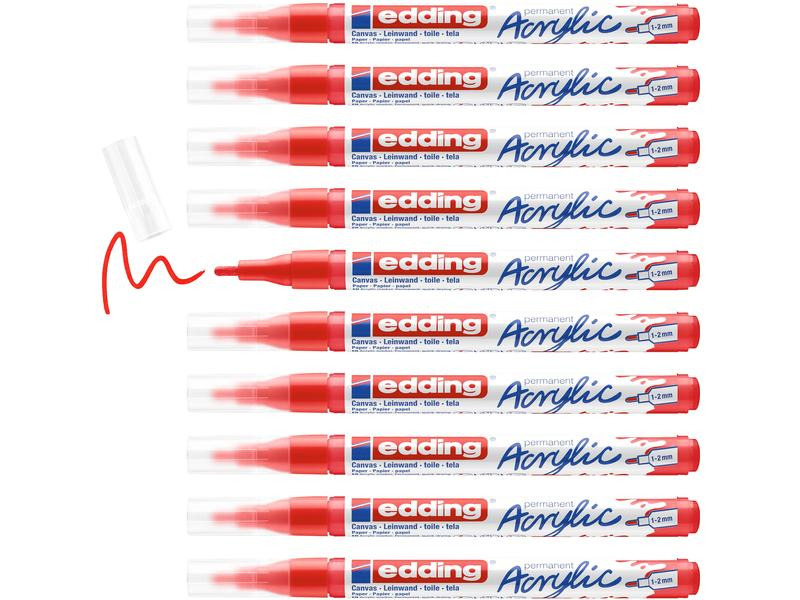 edding Acrylmarker 5300 Fein, Rot