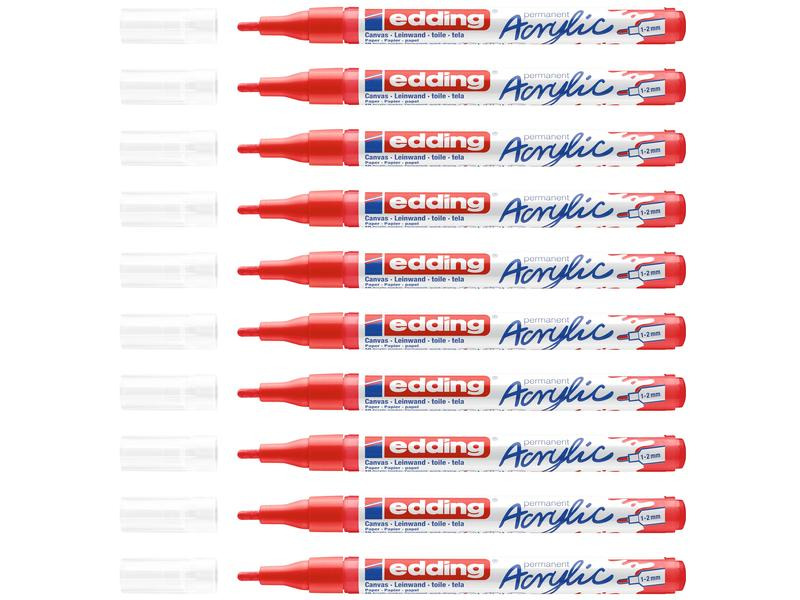 edding Acrylmarker 5300 Fein, Rot