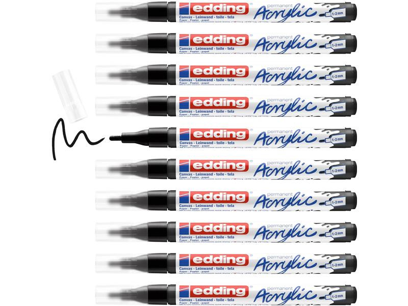 edding Acrylmarker 5300 Fein, Schwarz