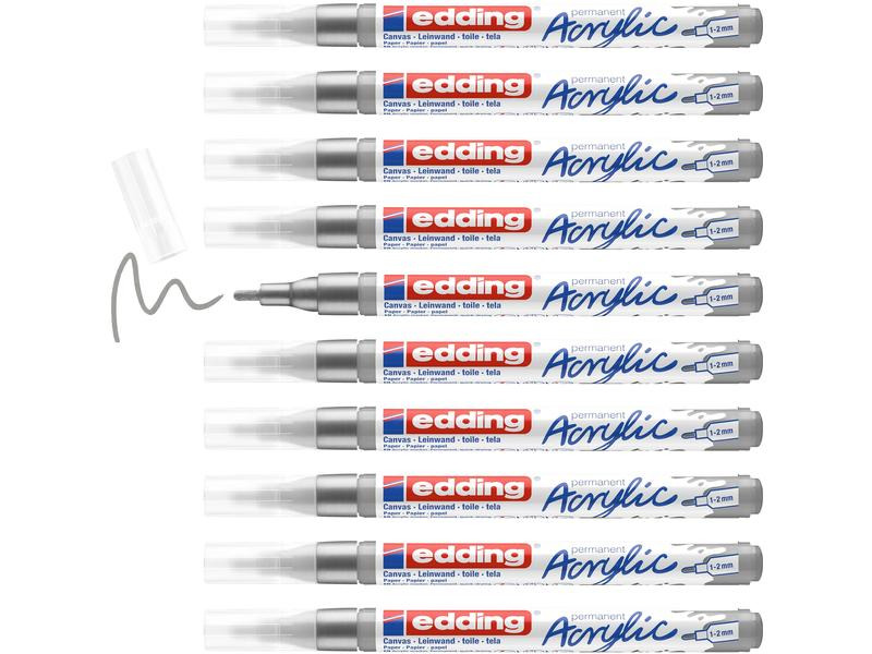 edding Acrylmarker 5300 Fein, Silber