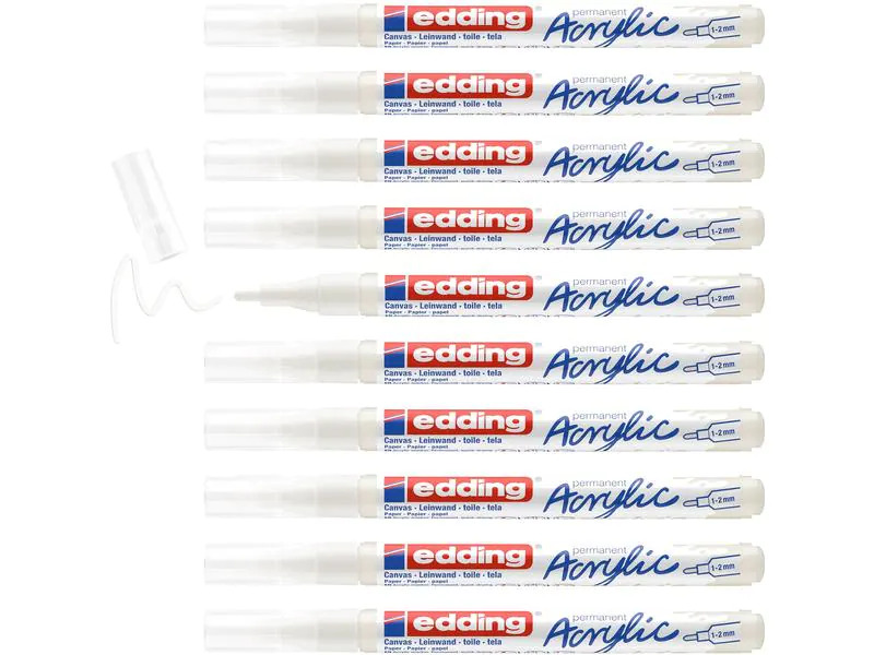 edding Acrylmarker 5300 Fein, Weiss