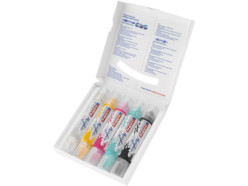 edding Acrylmarker 5400 Double Liner, 5 Stück