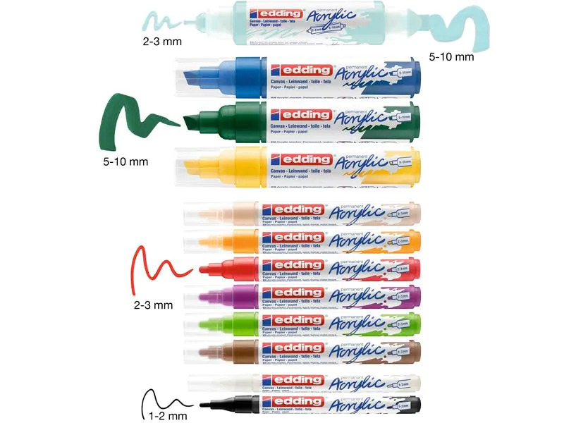 edding Acrylmarker Starter Set 12-teilig