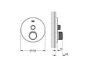 GROHE Thermostat Grohtherm SmartControl 43 mm, Chrom