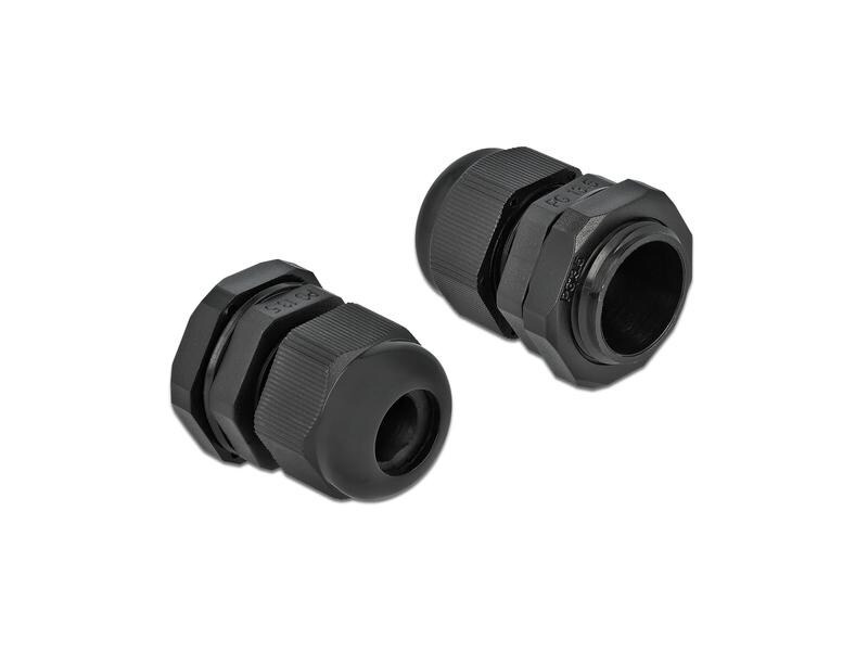 Delock Kabelverschraubung PG13.5, 24 mm 10 Stück, Schwarz