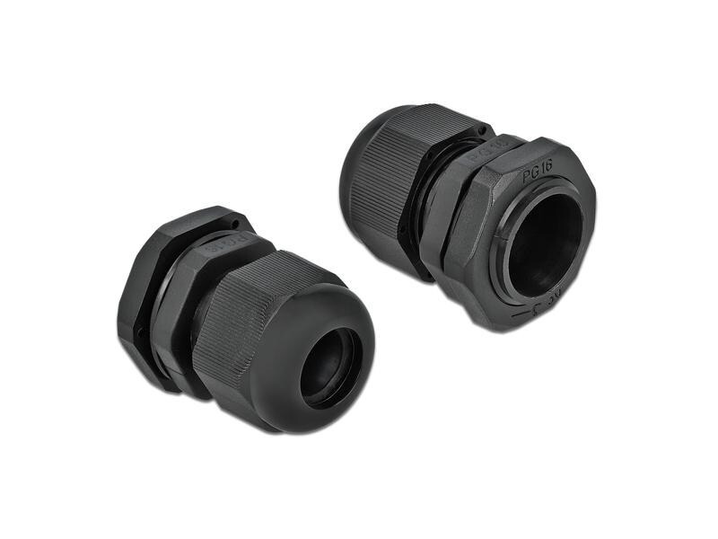 Delock Kabelverschraubung PG16, 27 mm 10 Stück, Schwarz