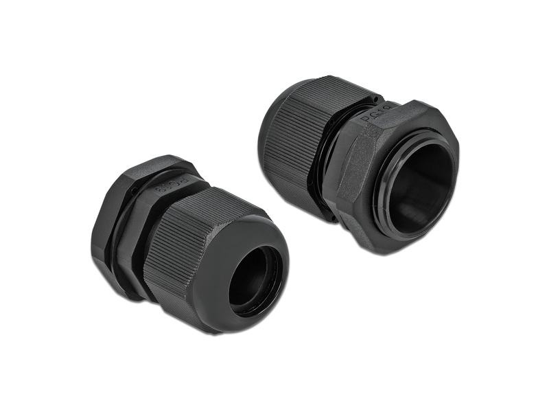 Delock Kabelverschraubung PG19, 28 mm 10 Stück, Schwarz