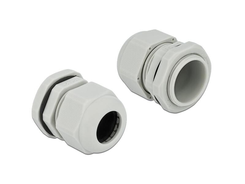 Delock Kabelverschraubung PG21, 33 mm 10 Stück, Grau