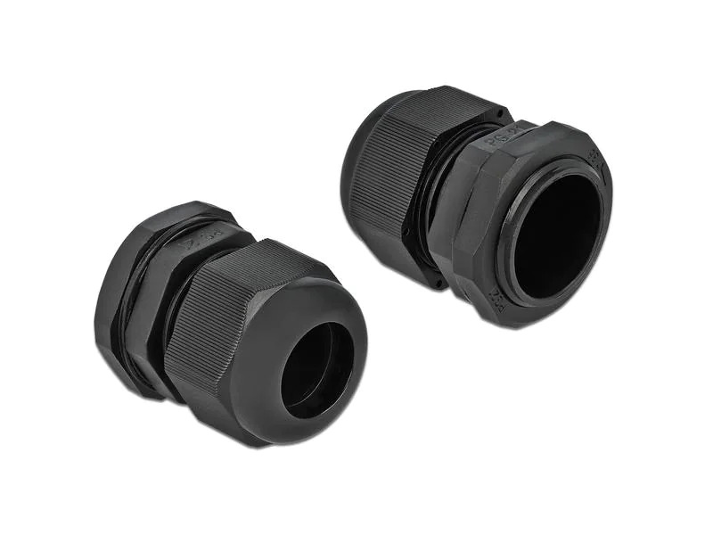 Delock Kabelverschraubung PG21, 33 mm 10 Stück, Schwarz
