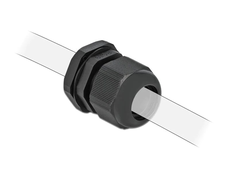 Delock Kabelverschraubung PG21, 33 mm 10 Stück, Schwarz
