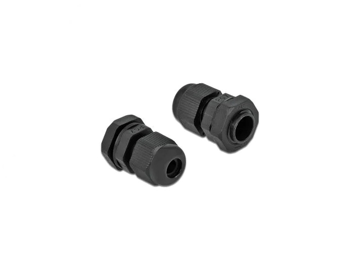 Delock Kabelverschraubung PG7, 15mm, 10 Stück, schwarz