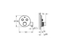 GROHE Thermostat Grohtherm SmartControl 43 mm, mit Brausehalter