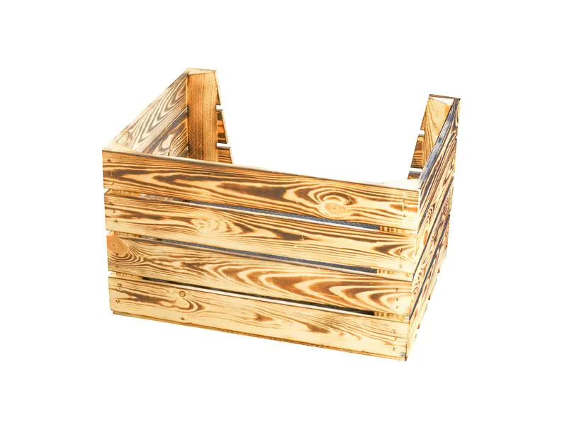 Holz Zollhaus Katzenbett Vintage geflammt, 50 x 40 x 30 cm