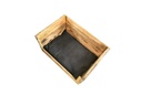 Holz Zollhaus Katzenbett Vintage geflammt, 59 x 40 x 33 cm