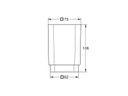 GROHE Zahnputzbecher Selection Cube Weiss matt