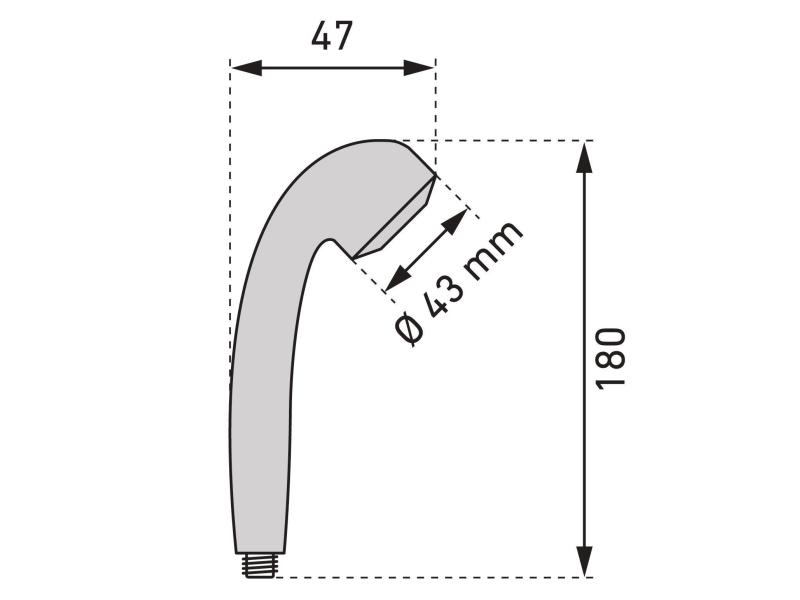 Diaqua Handbrause Topas 1 Strahlart