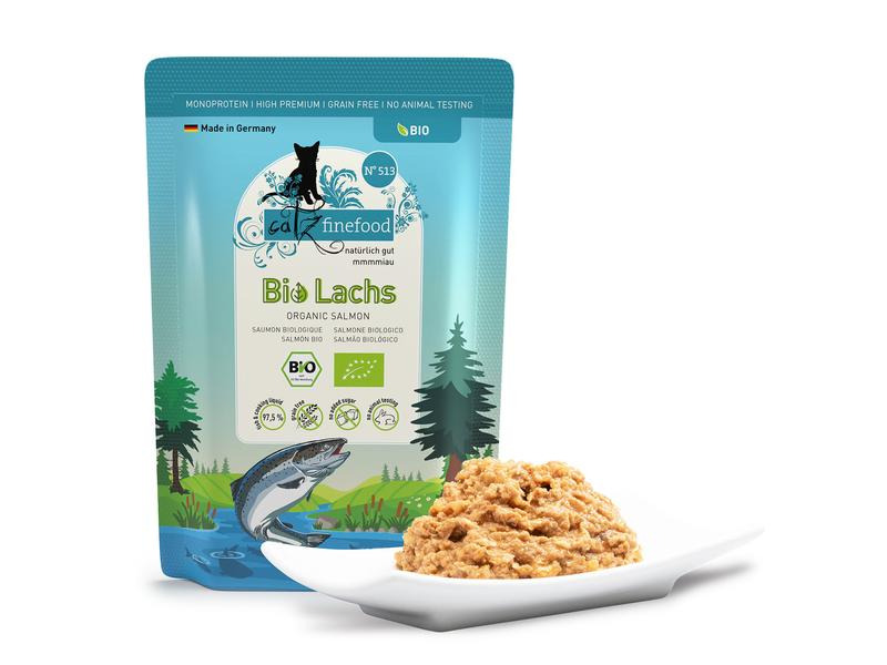 catz finefood Nassfutter Bio No.513 Lachs, 12 x 85 g