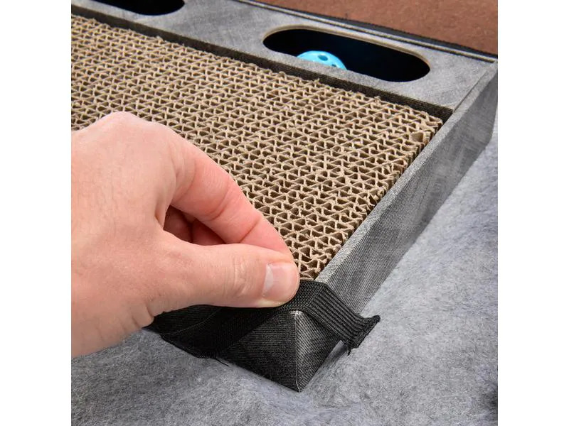 CanadianCat Katzen-Spielzeug Activity Teppich Coleen, 90 x 110 x 27.5 cm